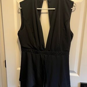 Elegant Black Sleeveless Jumpsuit